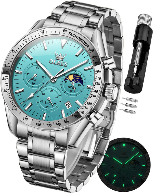 OLEVS 3618 Watches for Men Business Dress Luxury Casual Analog Quartz Stainless Steel Waterproof Luminous Date Mens Wrist Watches Reloj Para Hombre