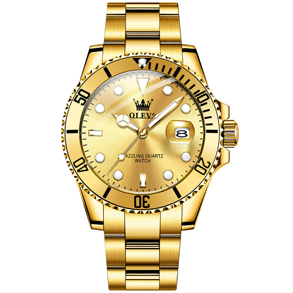 OLEVS 5885 Mens Watch Big Face Casual Dress Wrist Watch Waterproof Luminous