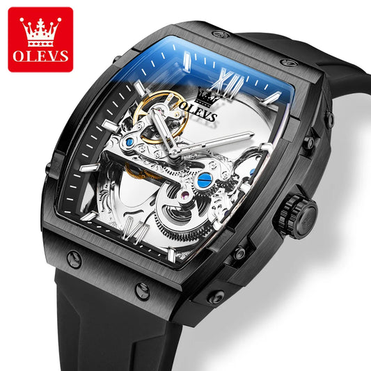 OLEVS 6779 Fashion Strap Hollow Design Luminous Automatic Mechanical Men's Watch High-end Watch Gift Essential