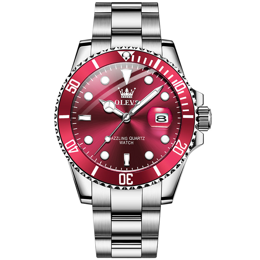 OLEVS 5885 Mens Watch Big Face Casual Dress Wrist Watch Waterproof Luminous