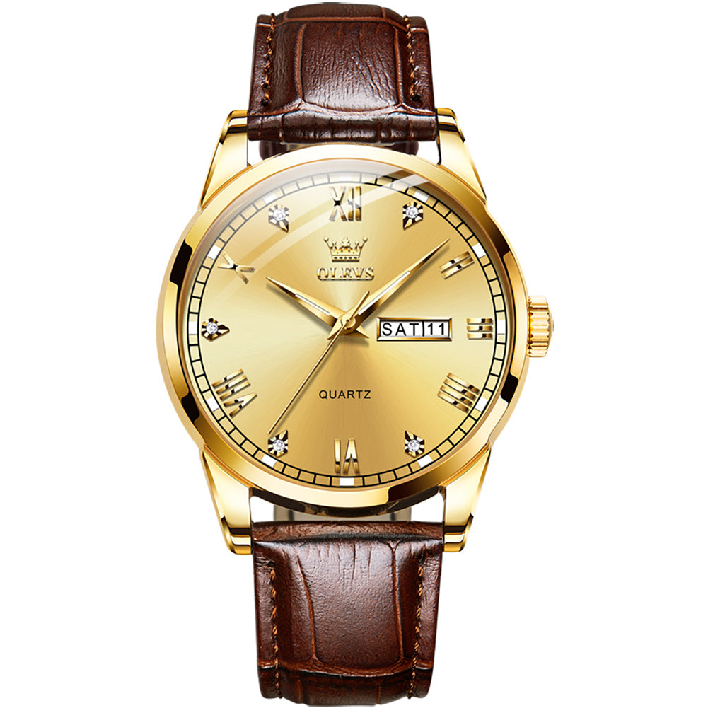 OLEVS 6896 Elegant Men's Watch: Classic Design, High Quality, Waterproof, Luminous