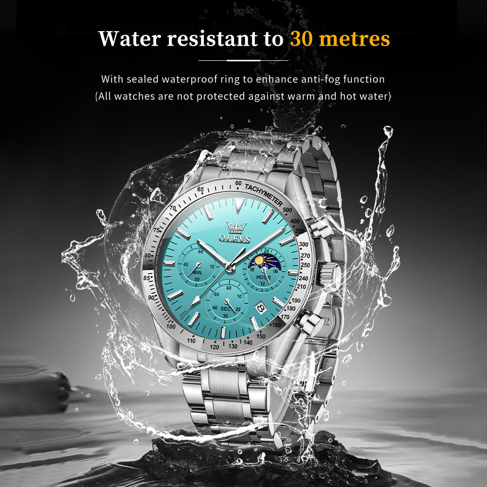 OLEVS 3618 Watches for Men Business Dress Luxury Casual Analog Quartz Stainless Steel Waterproof Luminous Date Mens Wrist Watches Reloj Para Hombre