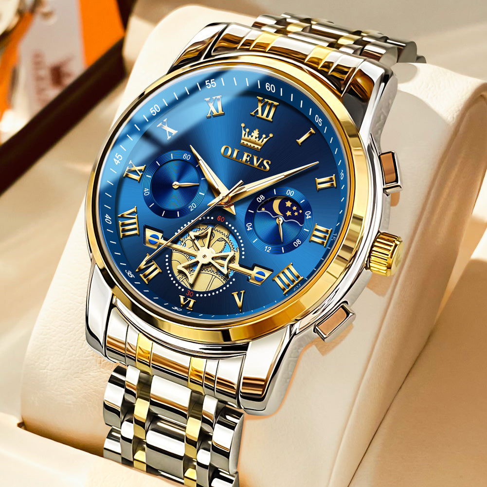 OLEVS 2859 Mens Watches Chronograph Dress Wrist Watch Waterproof Luminous Function
