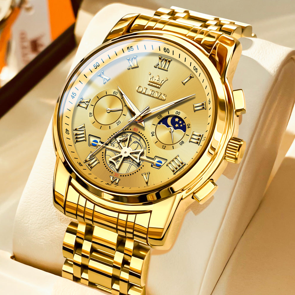 OLEVS 2859 Mens Watches Chronograph Dress Wrist Watch Waterproof Luminous Function