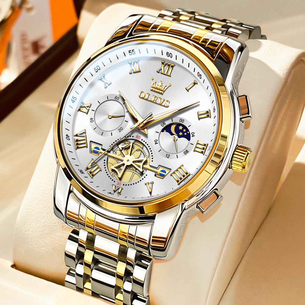 OLEVS 2859 Mens Watches Chronograph Dress Wrist Watch Waterproof Luminous Function