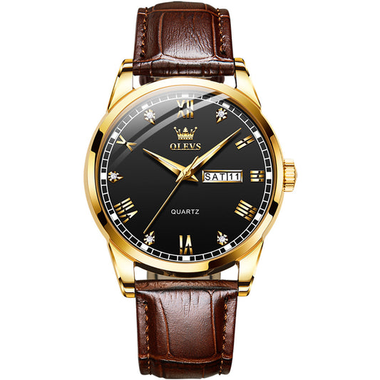 OLEVS 6896 Elegant Men's Watch: Classic Design, High Quality, Waterproof, Luminous