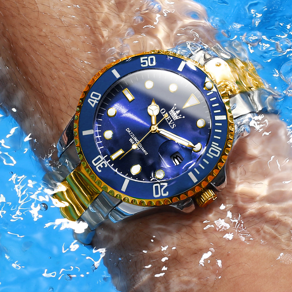 OLEVS 5885 Mens Watch Big Face Casual Dress Wrist Watch Waterproof Luminous
