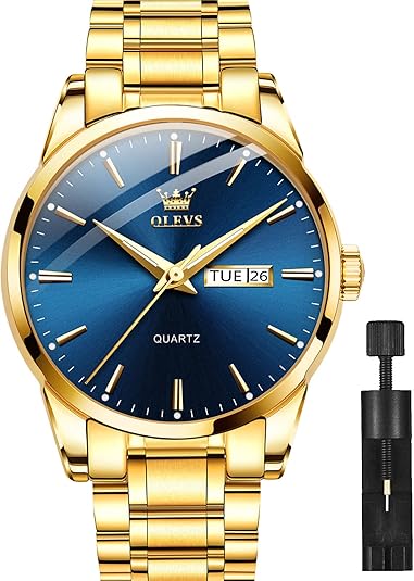 OLEVS 6898 Men Watches Stainless Steel Man Watch with Date, Bussiness Watches for Men,Luminous Quartz Mens Watches