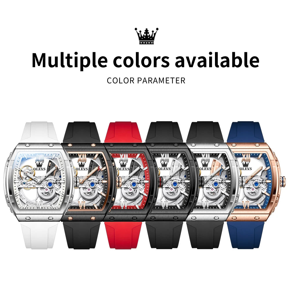 OLEVS 6779 Fashion Strap Hollow Design Luminous Automatic Mechanical Men's Watch High-end Watch Gift Essential