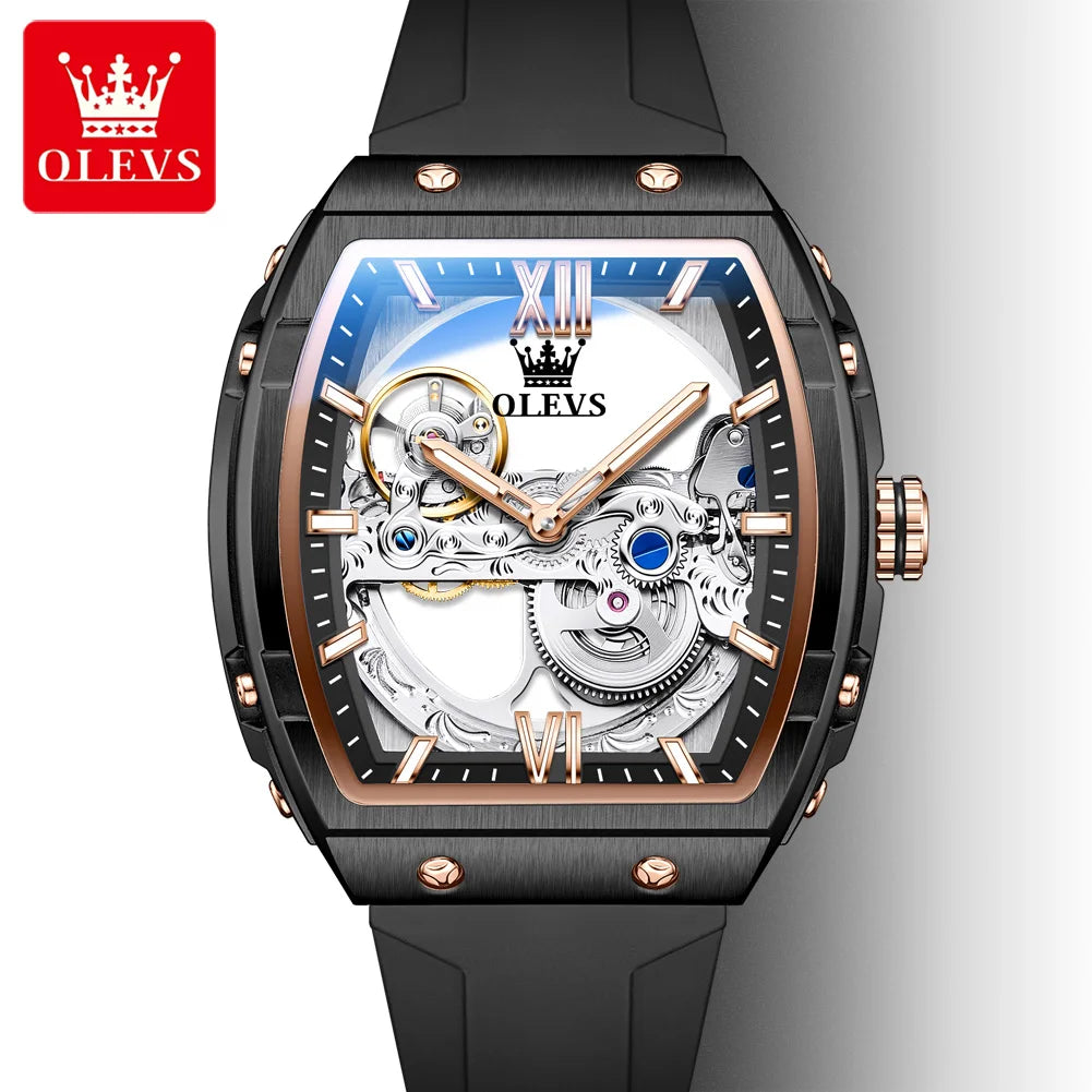 OLEVS 6779 Fashion Strap Hollow Design Luminous Automatic Mechanical Men's Watch High-end Watch Gift Essential
