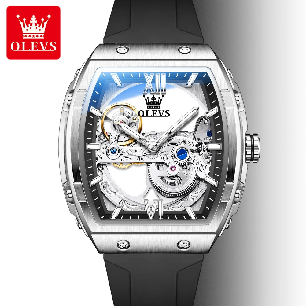 OLEVS 6779 Fashion Strap Hollow Design Luminous Automatic Mechanical Men's Watch High-end Watch Gift Essential