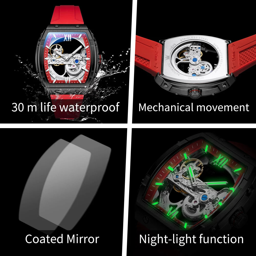 OLEVS 6779 Fashion Strap Hollow Design Luminous Automatic Mechanical Men's Watch High-end Watch Gift Essential