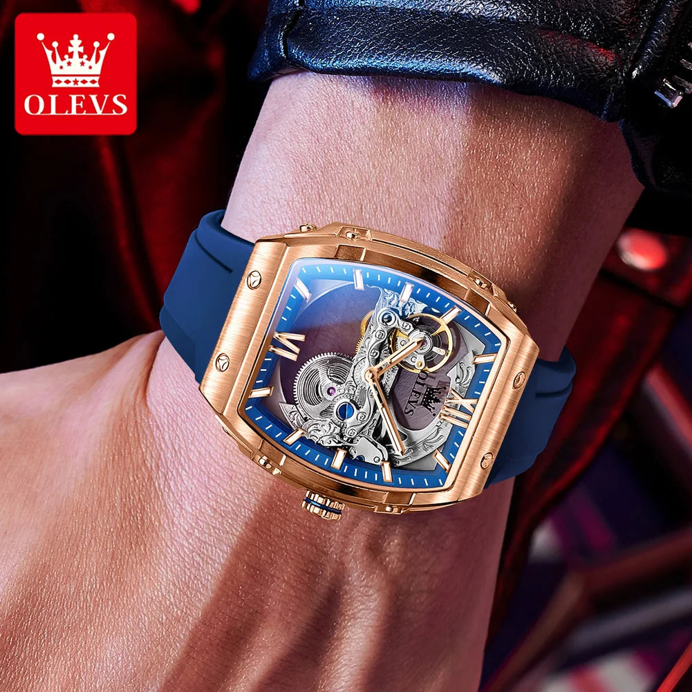OLEVS 6779 Fashion Strap Hollow Design Luminous Automatic Mechanical Men's Watch High-end Watch Gift Essential