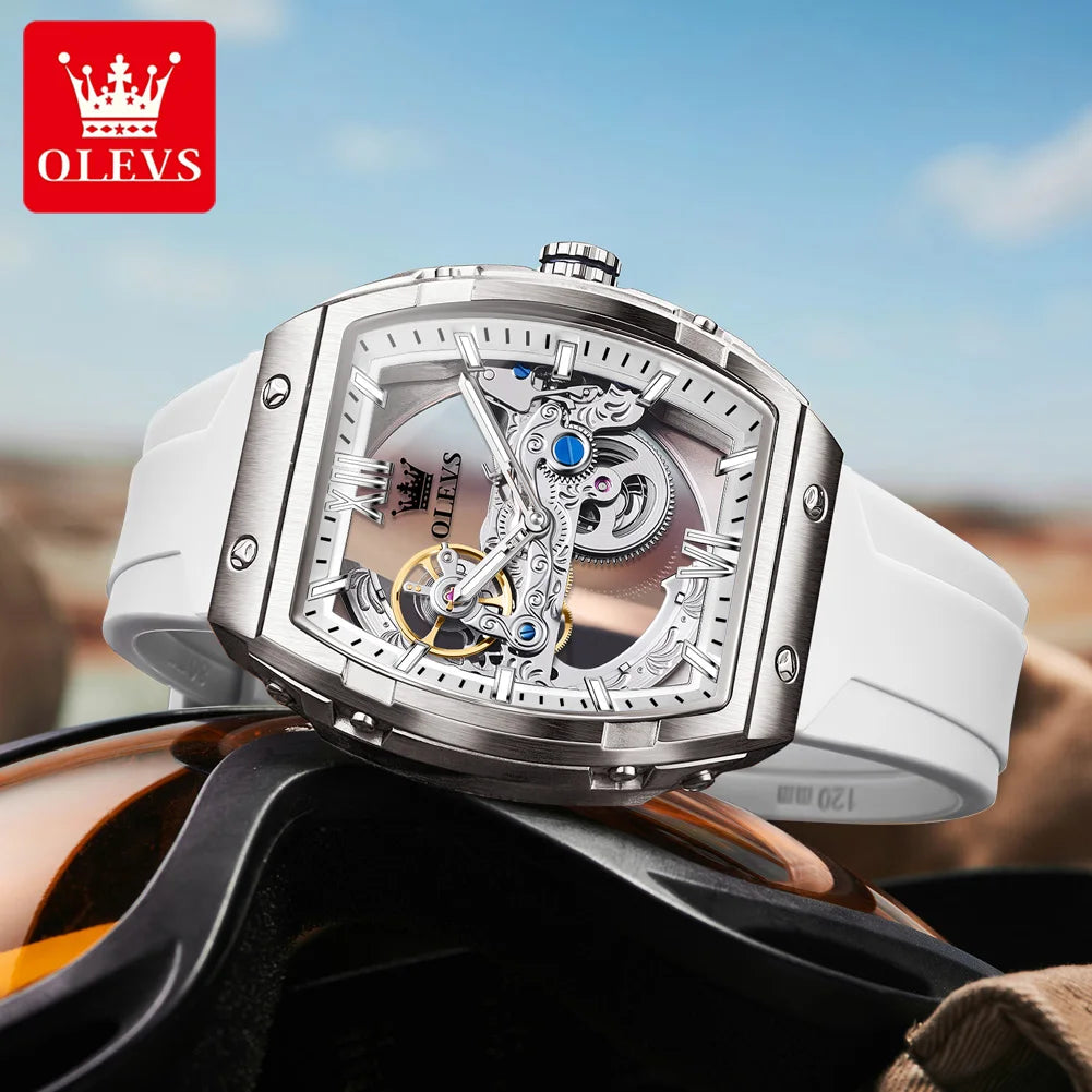 OLEVS 6779 Fashion Strap Hollow Design Luminous Automatic Mechanical Men's Watch High-end Watch Gift Essential